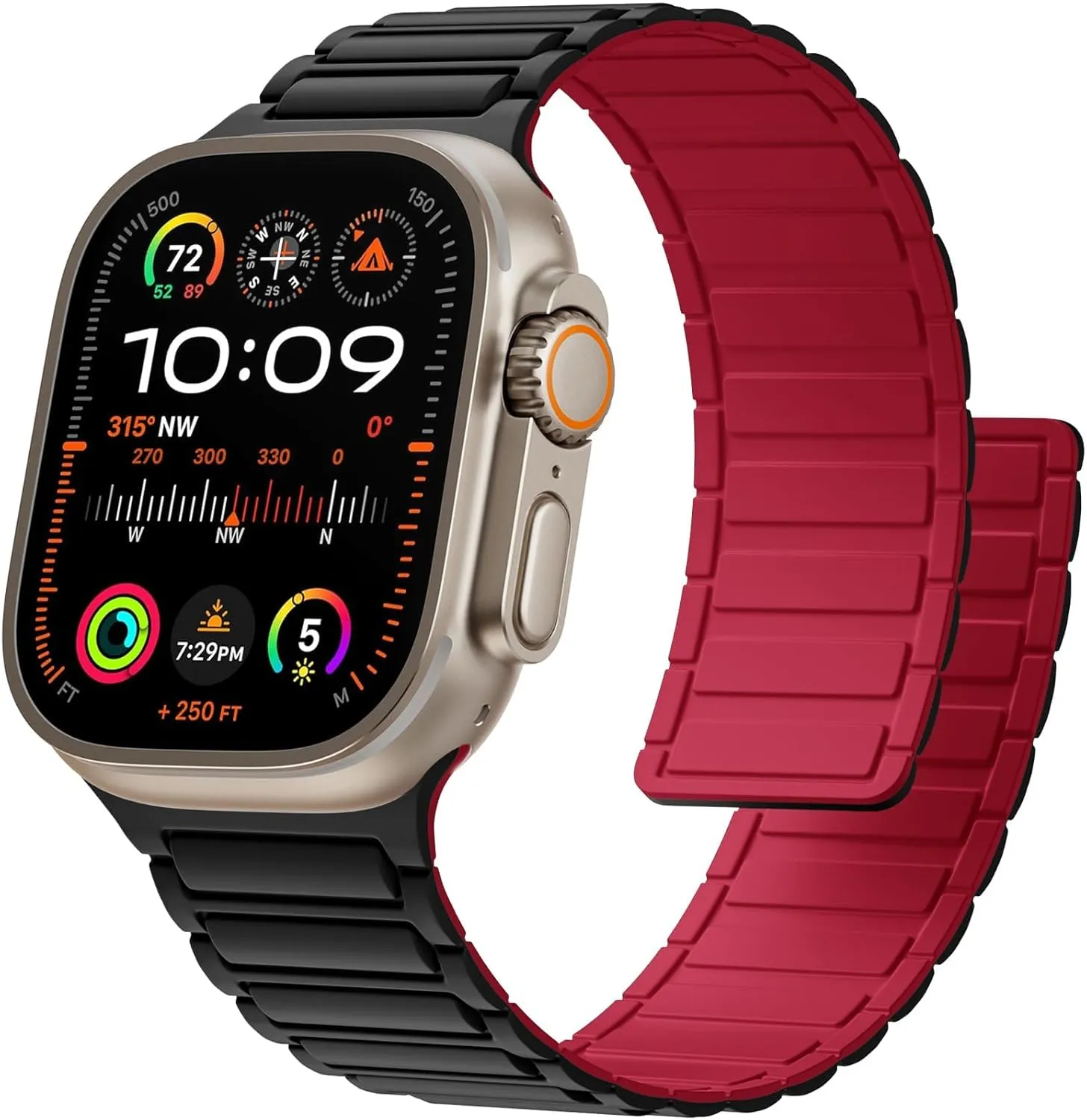 Easuny Magnetic Watch Band Compatible with Apple Watch 44mm 45mm 49mm 46mm 42mm 41mm 40mm 38mm Bands for Men Women Wrist Solo Loop, Sport Silicone Strap for iWatch Series 10 9 8 7 6 5 4 3 SE 2nd Ultra