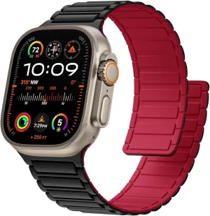 Easuny Magnetic Watch Band Compatible with Apple Watch 44mm 45mm 49mm 46mm 42mm 41mm 40mm 38mm Bands for Men Women Wrist Solo Loop, Sport Silicone Strap for iWatch Series 10 9 8 7 6 5 4 3 SE 2nd Ultra