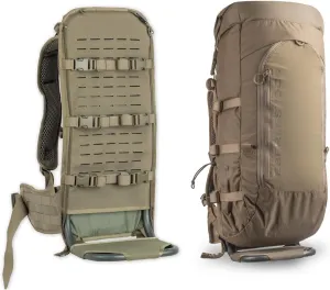 Eberlestock Ultralight EMOD Setup - F1 Mainframe (Dry Earth, Regular) and Vapor 5000 Backpack (Dry Earth) Bundle - Full Adjustable Modular System