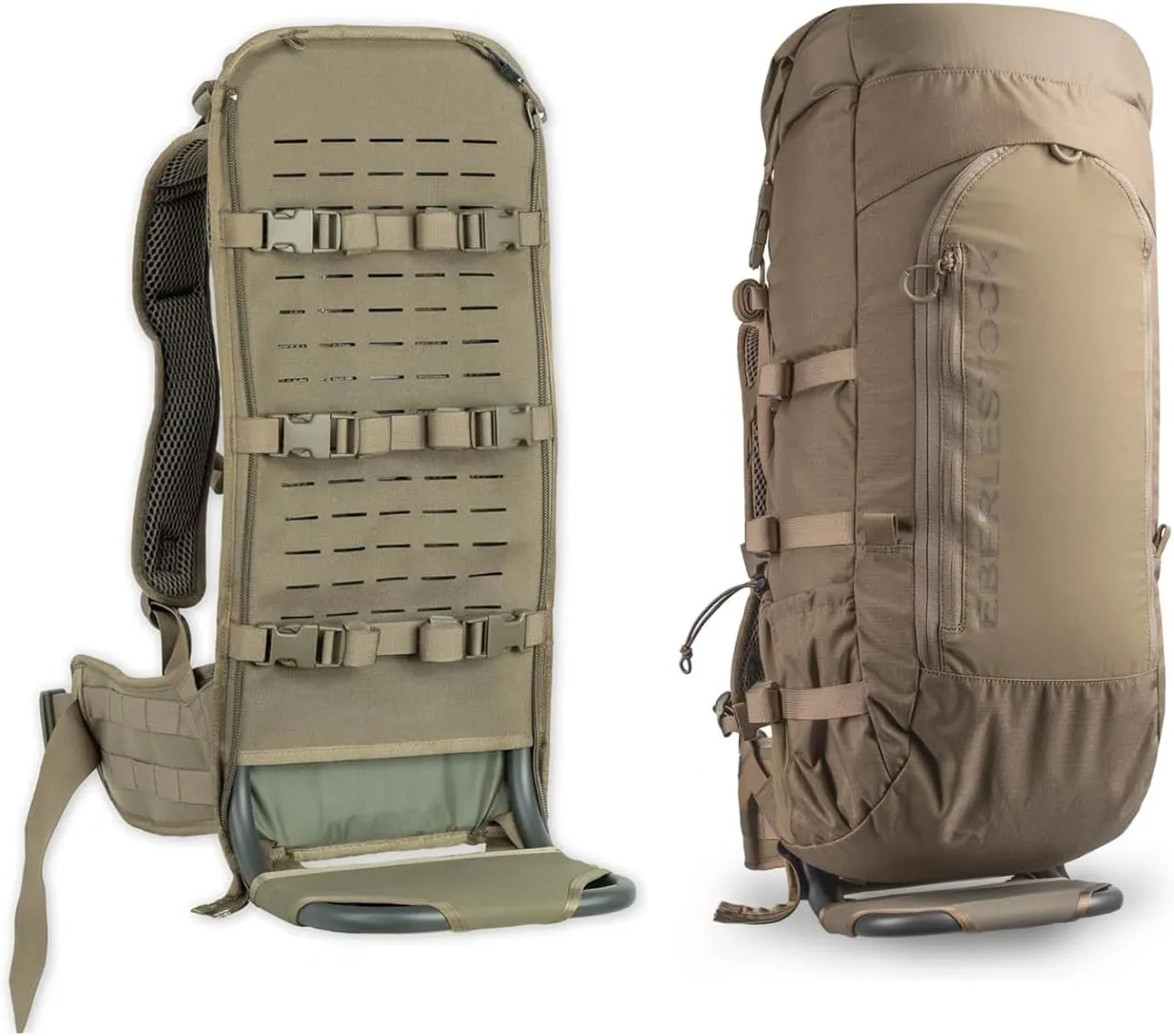 Eberlestock Ultralight EMOD Setup - F1 Mainframe (Dry Earth, Regular) and Vapor 5000 Backpack (Dry Earth) Bundle - Full Adjustable Modular System