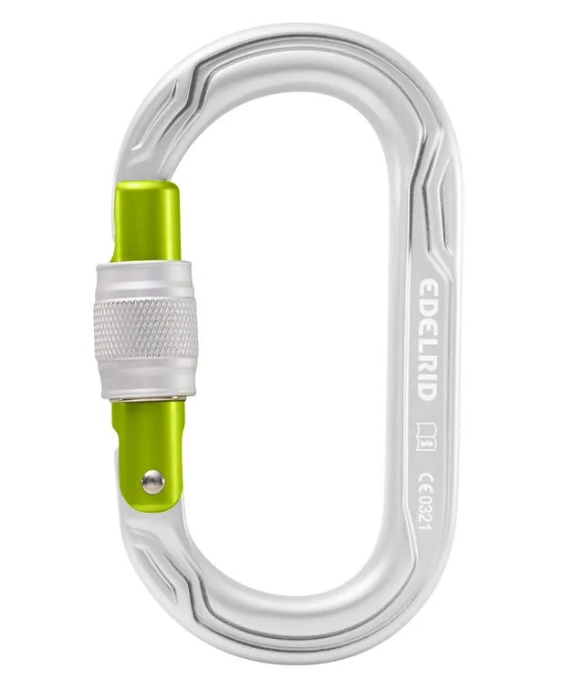 Edelrid Oval Power 2500 Screwgate silver