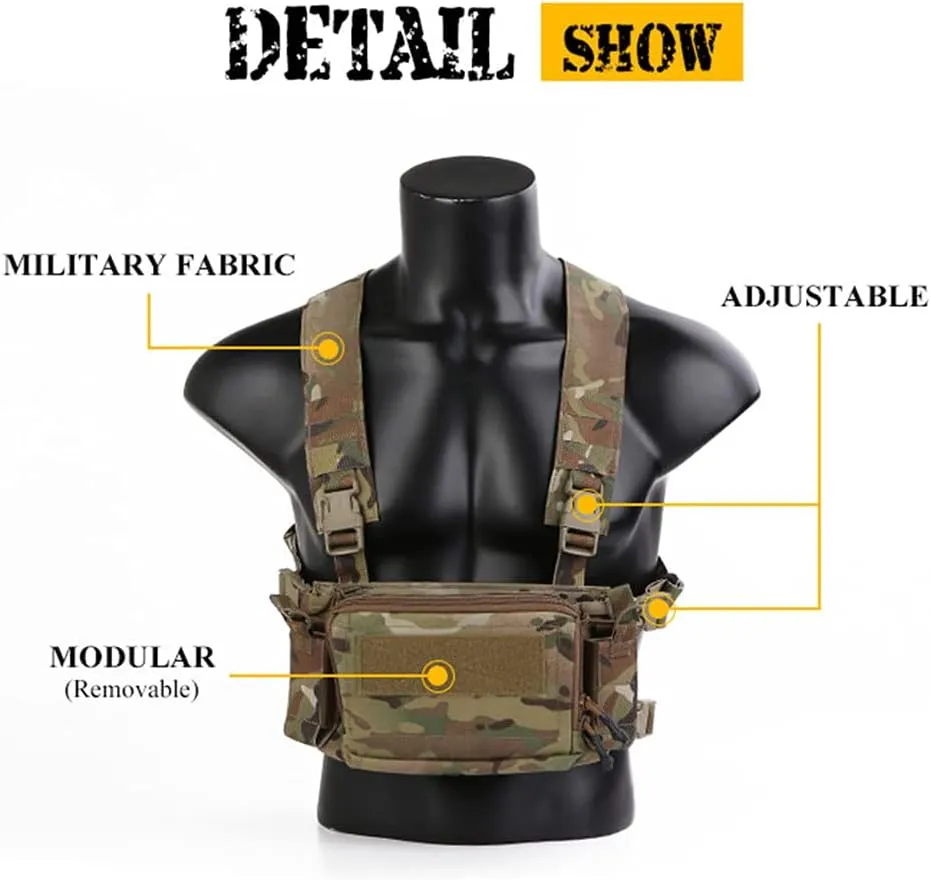 emersongear D3CR Micro Chest Vest,Mini Style,Compatible with Chest Strap/Tac Backpack/Tac Vest,Unisex