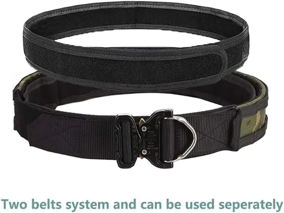 EMERSONGEAR Tactical Rigger's Belt with Cobra Buckle，Quick Release MOLLE Riggers Belt,1.75" Inner 2" Outer Heavy Duty Belt