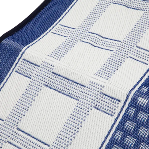 Europa Midnight Blue & White Foldable Waterproof Outdoor Camping Mat - 270x270 cm