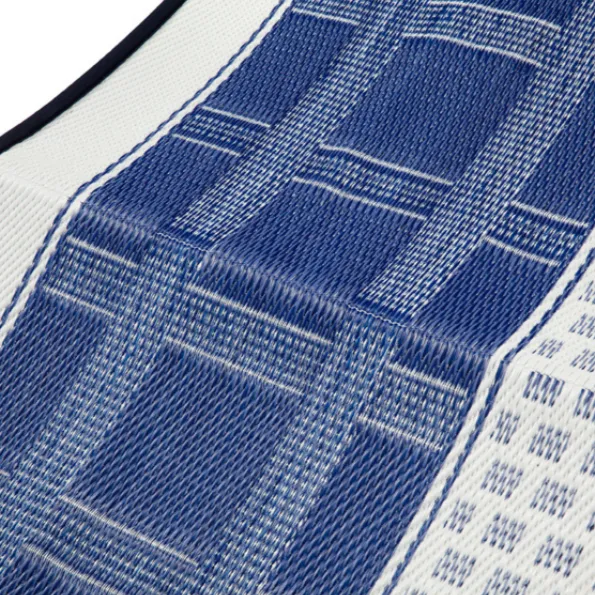 Europa Midnight Blue & White Foldable Waterproof Outdoor Camping Mat - 270x270 cm