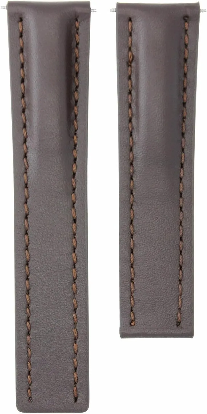 Ewatchparts 22-24mm Leather Watch Band Strap Smooth Compatible with Breitling Navitimer Bentley Waterproof