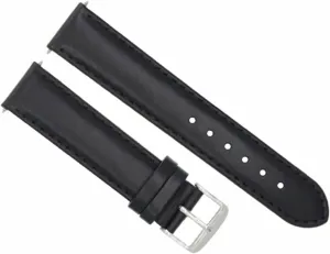 Ewatchparts 24mm Genuine Leather Watch Band Strap Waterproof Compatible With Breitling Cockpit Black