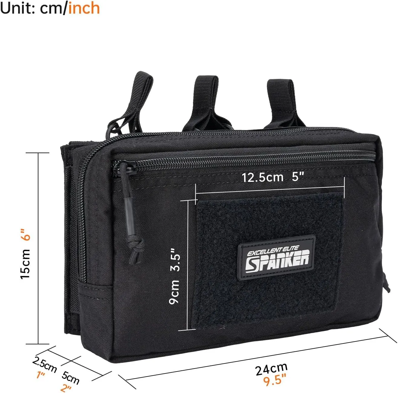 EXCELLENT ELITE SPANKER Tactical Mag Admin Pouch Molle Utility Tool Pouch Medical EDC EMT Bag with Triple Mag Pouch for M4 M16
