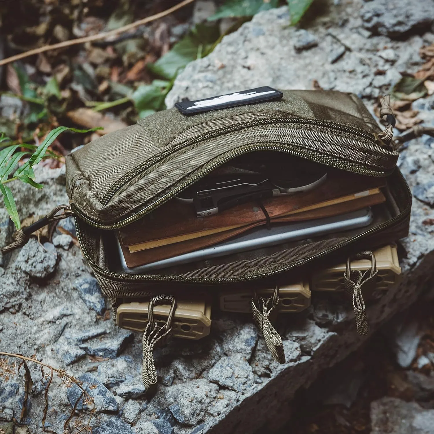 EXCELLENT ELITE SPANKER Tactical Mag Admin Pouch Molle Utility Tool Pouch Medical EDC EMT Bag with Triple Mag Pouch for M4 M16