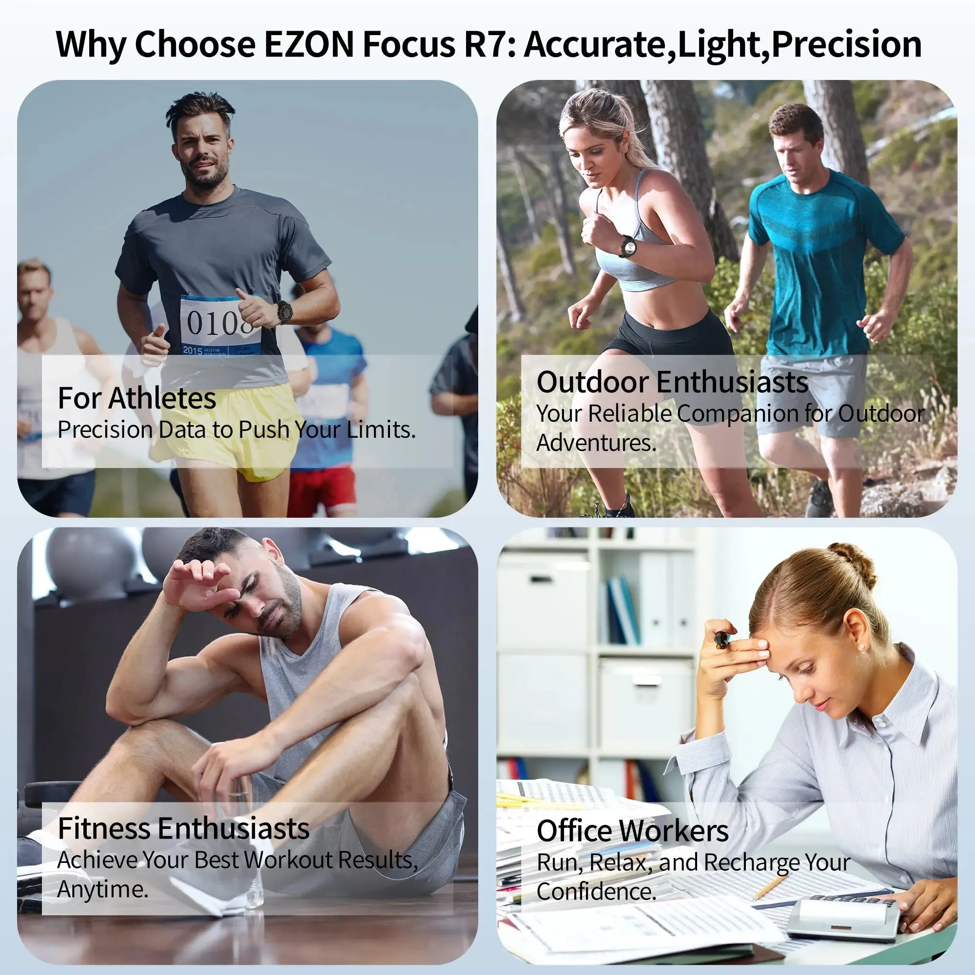 EZON R7 GPS Sports Watch: For multi-sport athletes in running,swimming,cycling,triathlon,marathon who want PB new breakthrough