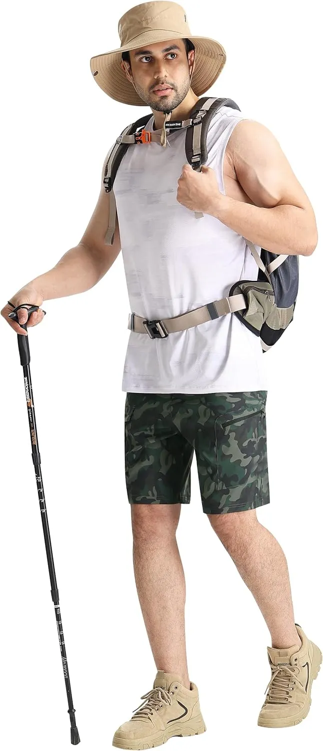 EZRUN Men's Hiking Cargo Shorts Quick Dry Golf Outdoor Work Tactical Shorts with Multi Pocket for Fishing Travel