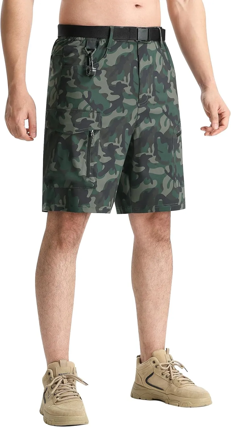 EZRUN Men's Hiking Cargo Shorts Quick Dry Golf Outdoor Work Tactical Shorts with Multi Pocket for Fishing Travel