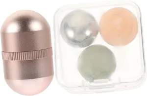 Facial Massage Tool Jade Ball Set Pink Jade Roller Face Roller for Anti-Aging