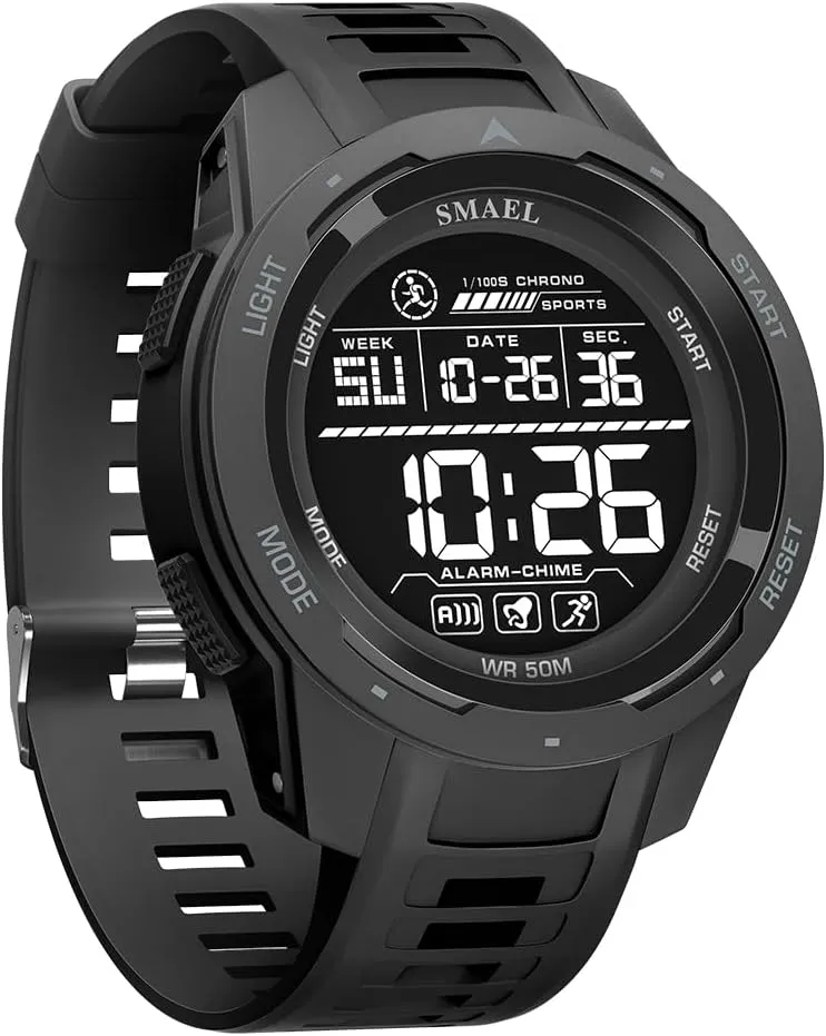FANMIS Men Digital Sports Watch with Electronic Stopwatch and Luminous Large Display Outdoor Multifunction Watches Military Waterproof Big Numbers Watches