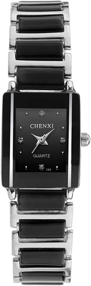 FANMIS Unisex Fashion Sport Rhinestones Men Women Lovers Couple Waterproof Rectangle Quartz WristWatch