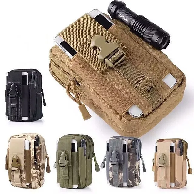 Fanny Pack Waist Bag / Waist pack Military Tactical Backpack Rain Waterproof Breathable Wearable Multifunctional Lightweight Outdoor Hunting Fishing Hiking Military Oxford Cloth Forest Green Jungle