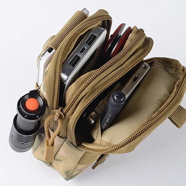 Fanny Pack Waist Bag / Waist pack Military Tactical Backpack Rain Waterproof Breathable Wearable Multifunctional Lightweight Outdoor Hunting Fishing Hiking Military Oxford Cloth Forest Green Jungle