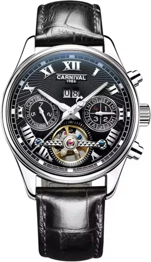 Fashion Tourbillon Mechanical Watch Automatic Watch for Men Sapphire Waterproof Calendar Luminous