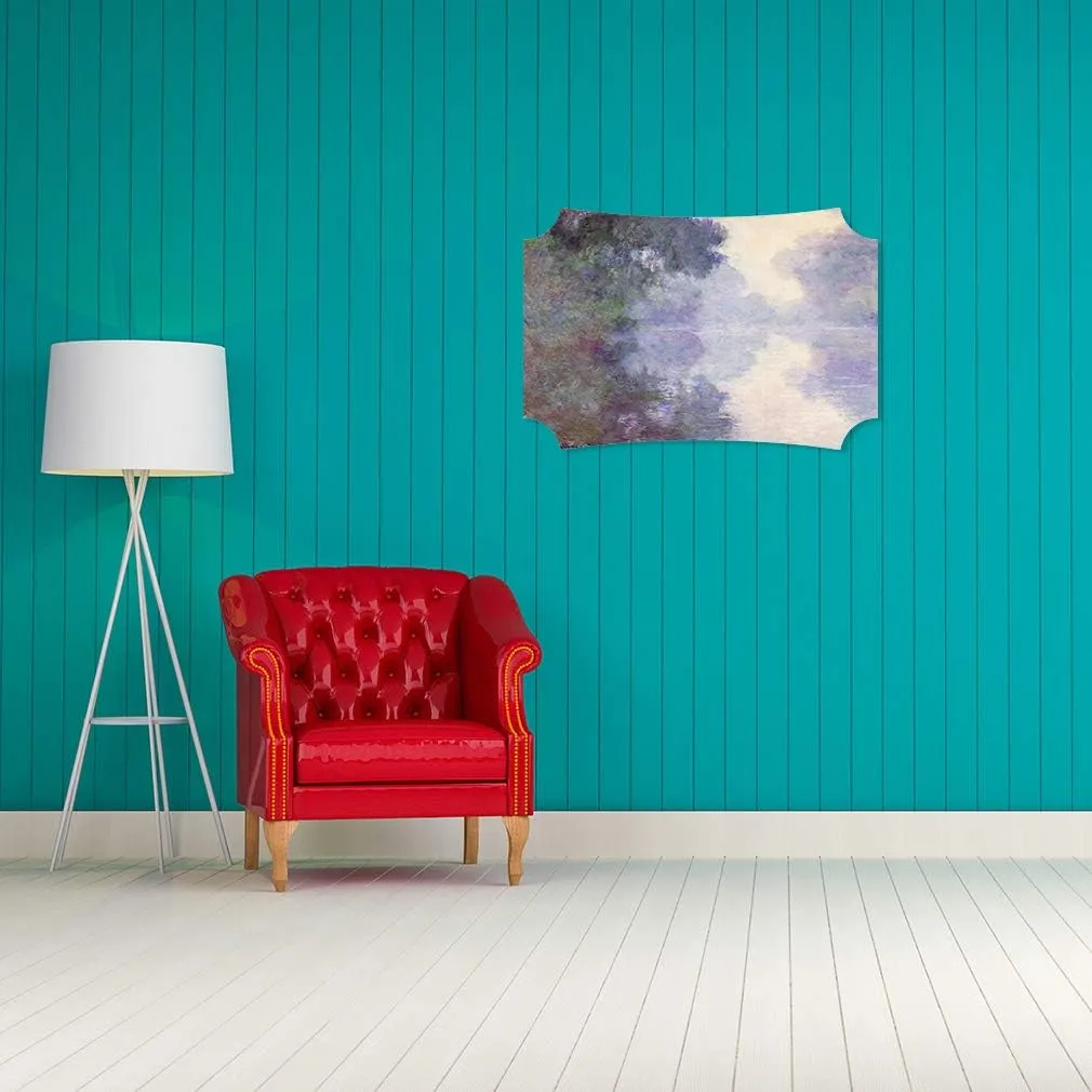 Fastasticdeals Horizontal Home Decor Wall Sign Ice Impact Drift at Vetheuil Monet Abstract Art Picture Frame Berlin Shape 18x12Inches