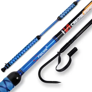 Fiblink Fishing Gaff Portable Fish Gaff with Stainless Steel Fishing Hook,Non-Slip Grip Handle and Fiberglass Shaft for Saltwater Offshore 3'/5'/6'/6'6"