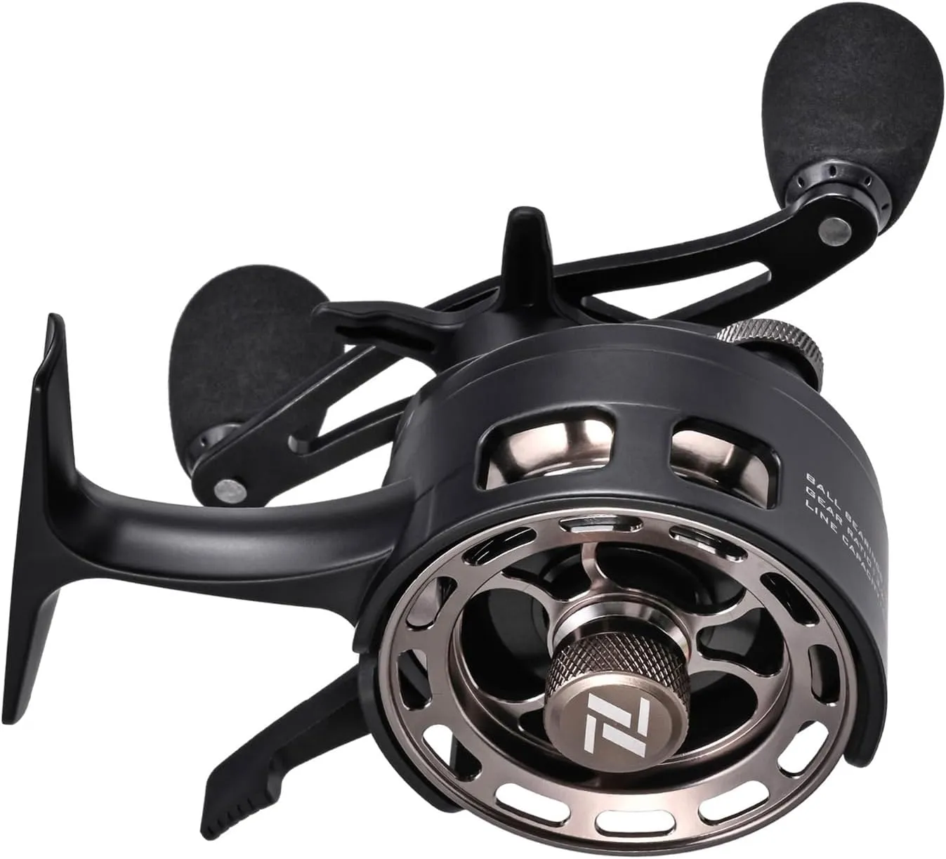 Fishing Reel with 3.2:1 Gear Ratio and Ultra Smooth 3 1 Ball Bearings for ice Fishing, efficient Release Anti Freezing Design, Larger Capacity, Precise Braking System