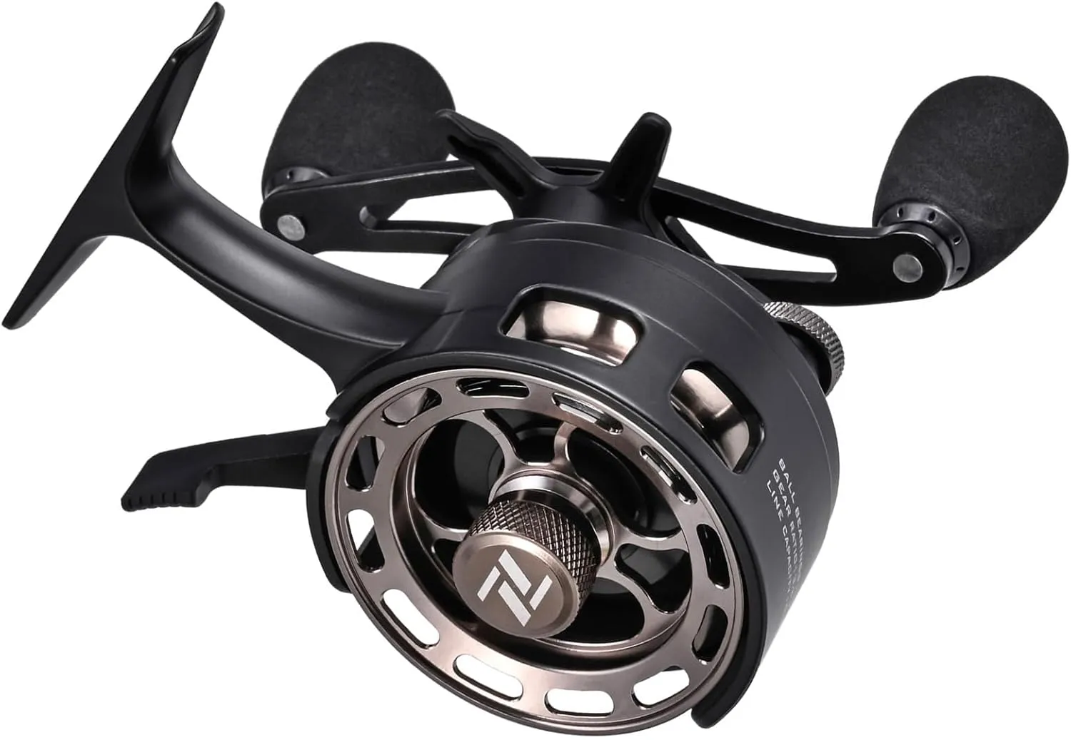 Fishing Reel with 3.2:1 Gear Ratio and Ultra Smooth 3 1 Ball Bearings for ice Fishing, efficient Release Anti Freezing Design, Larger Capacity, Precise Braking System