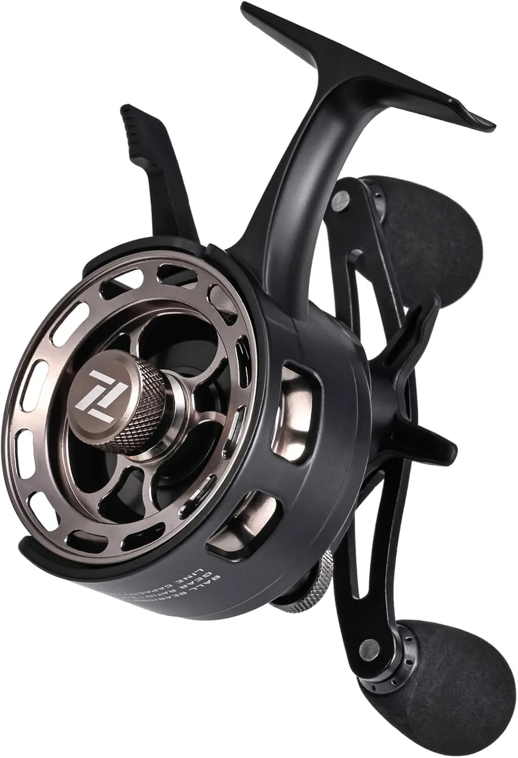 Fishing Reel with 3.2:1 Gear Ratio and Ultra Smooth 3 1 Ball Bearings for ice Fishing, efficient Release Anti Freezing Design, Larger Capacity, Precise Braking System
