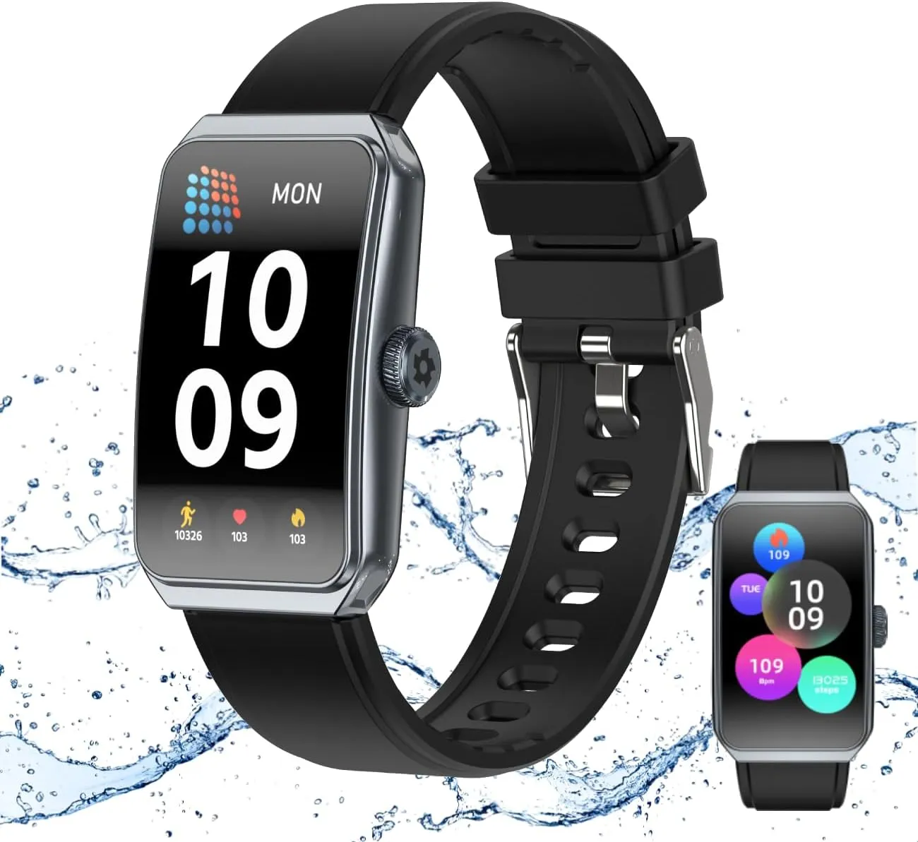 Fitness Tracker, Fitness Watches for Women and Men, 1.47'' Screen Smartwatch, Fitness Tracker Watch Blood Oxygen, 24/7 Heart Rate & Sleep Monitor, IP68 Smartwatch, Step Calorie Counter Watch