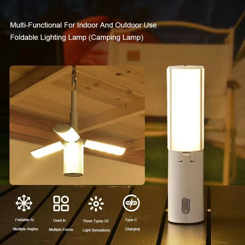 Foldable Camping Lantern - Multi-Functional Outdoor LED Tent Light (3600mAh)