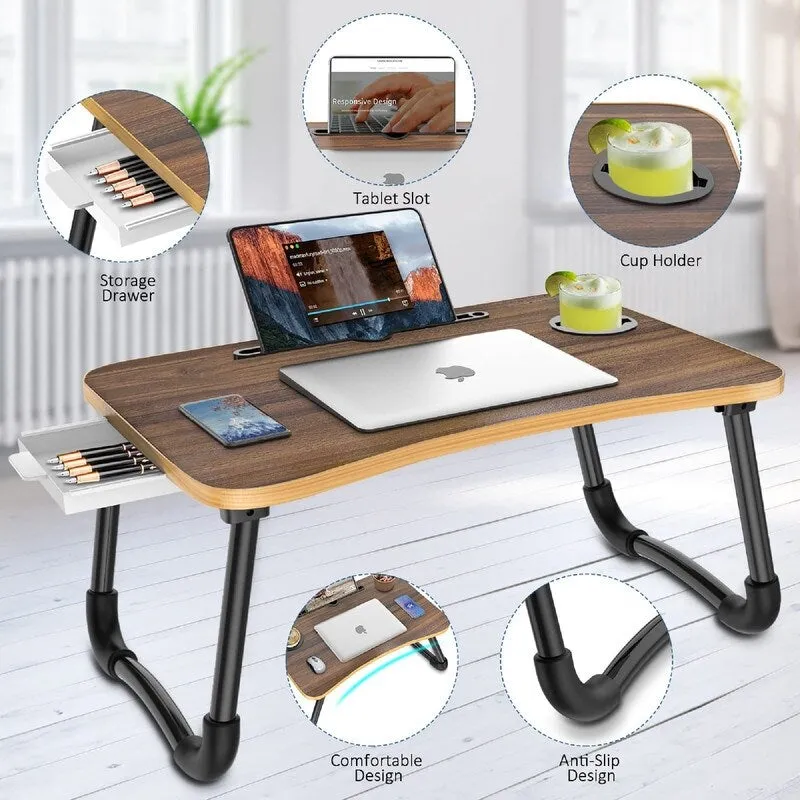 Foldable Laptop Bed Table Multi - 23.6"D x 15.8"W x 10.8"H