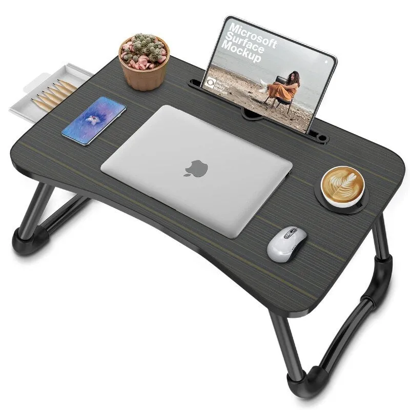 Foldable Laptop Bed Table Multi - 23.6"D x 15.8"W x 10.8"H