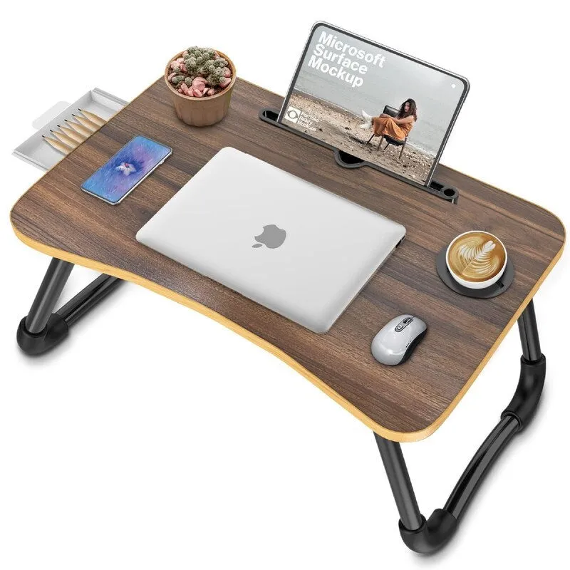 Foldable Laptop Bed Table Multi - 23.6"D x 15.8"W x 10.8"H