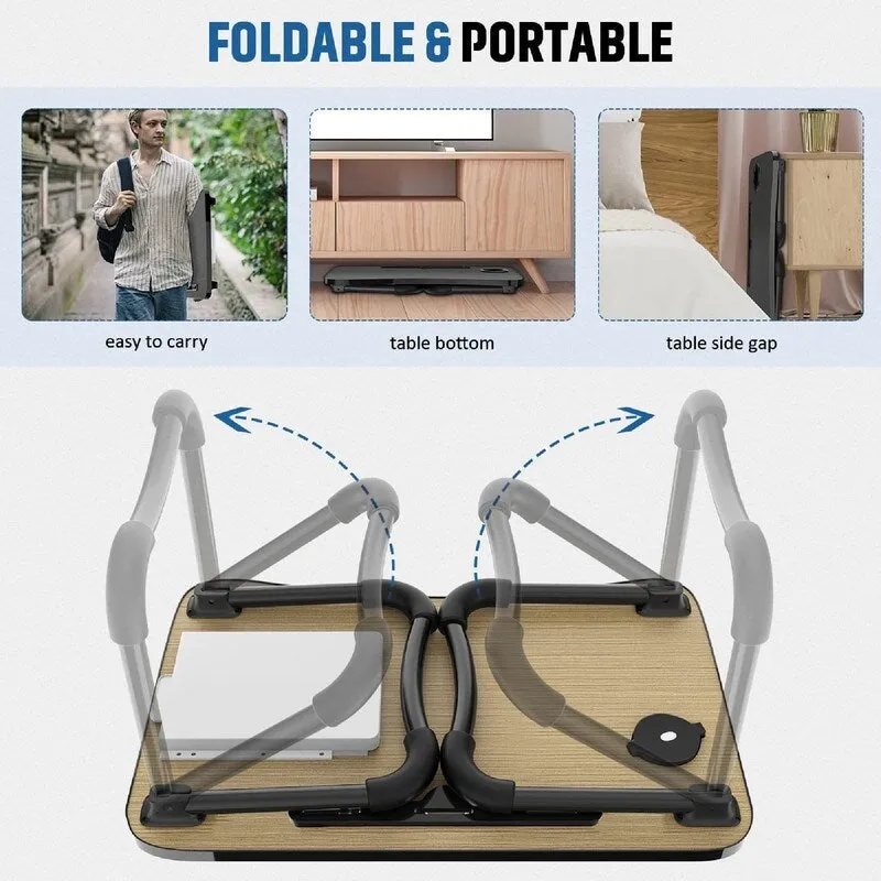 Foldable Laptop Bed Table Multi - 23.6"D x 15.8"W x 10.8"H