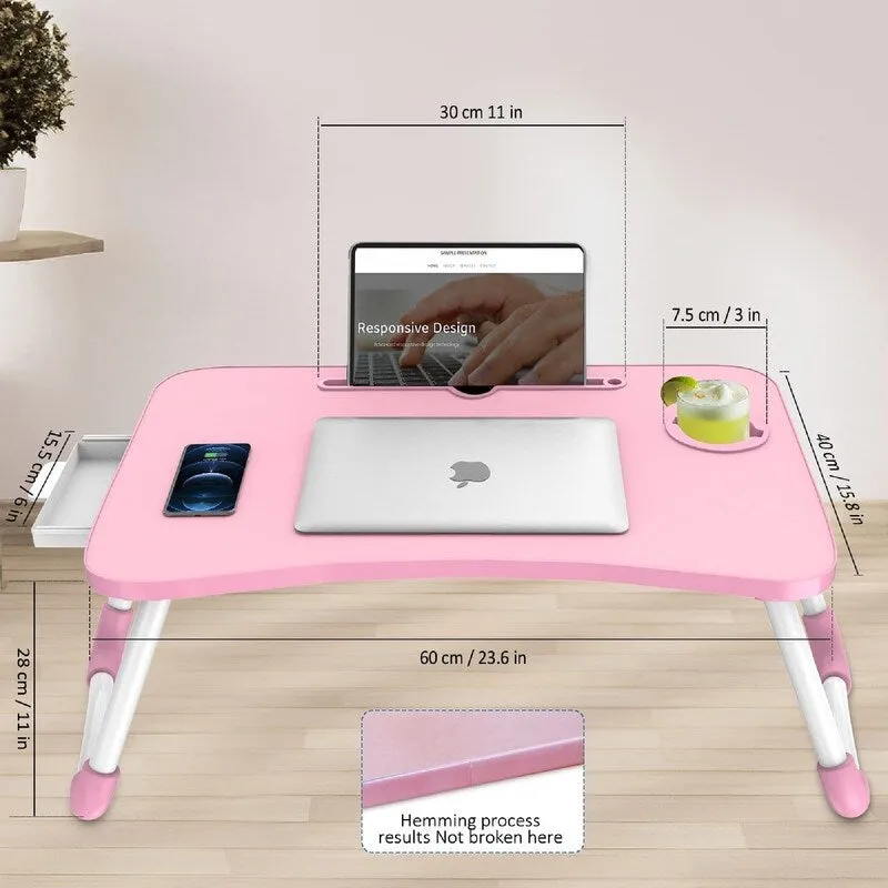 Foldable Laptop Bed Table Multi - 23.6"D x 15.8"W x 10.8"H