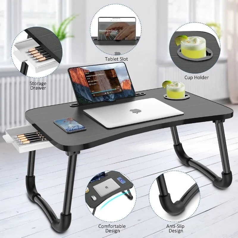 Foldable Laptop Bed Table Multi - 23.6"D x 15.8"W x 10.8"H