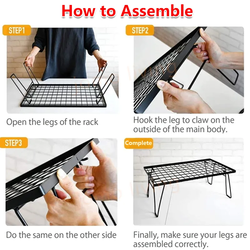 Foldable Multipurpose Rack Stacking Storage Rack Stackable Table Multipurpose Table Camping Table Folding Table