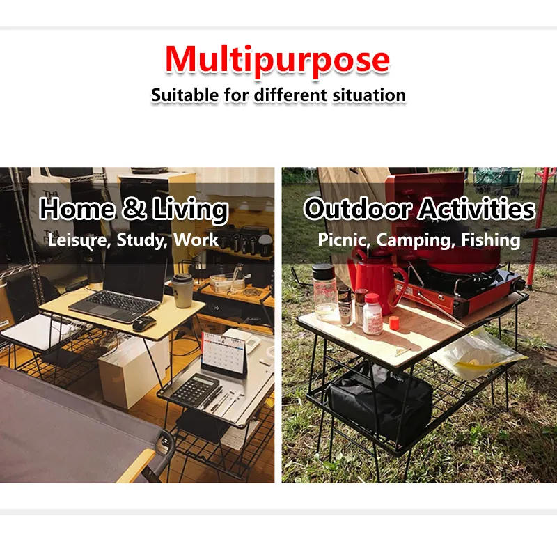 Foldable Multipurpose Rack Stacking Storage Rack Stackable Table Multipurpose Table Camping Table Folding Table