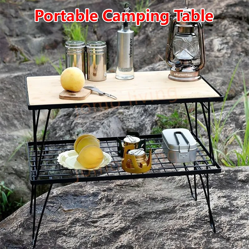 Foldable Multipurpose Rack Stacking Storage Rack Stackable Table Multipurpose Table Camping Table Folding Table