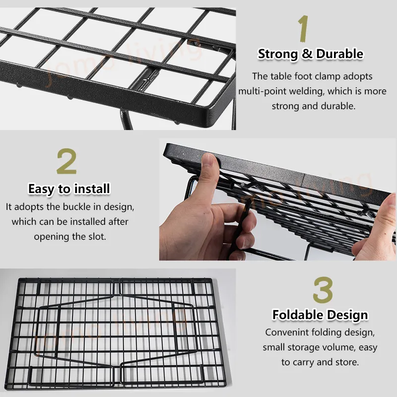 Foldable Multipurpose Rack Stacking Storage Rack Stackable Table Multipurpose Table Camping Table Folding Table