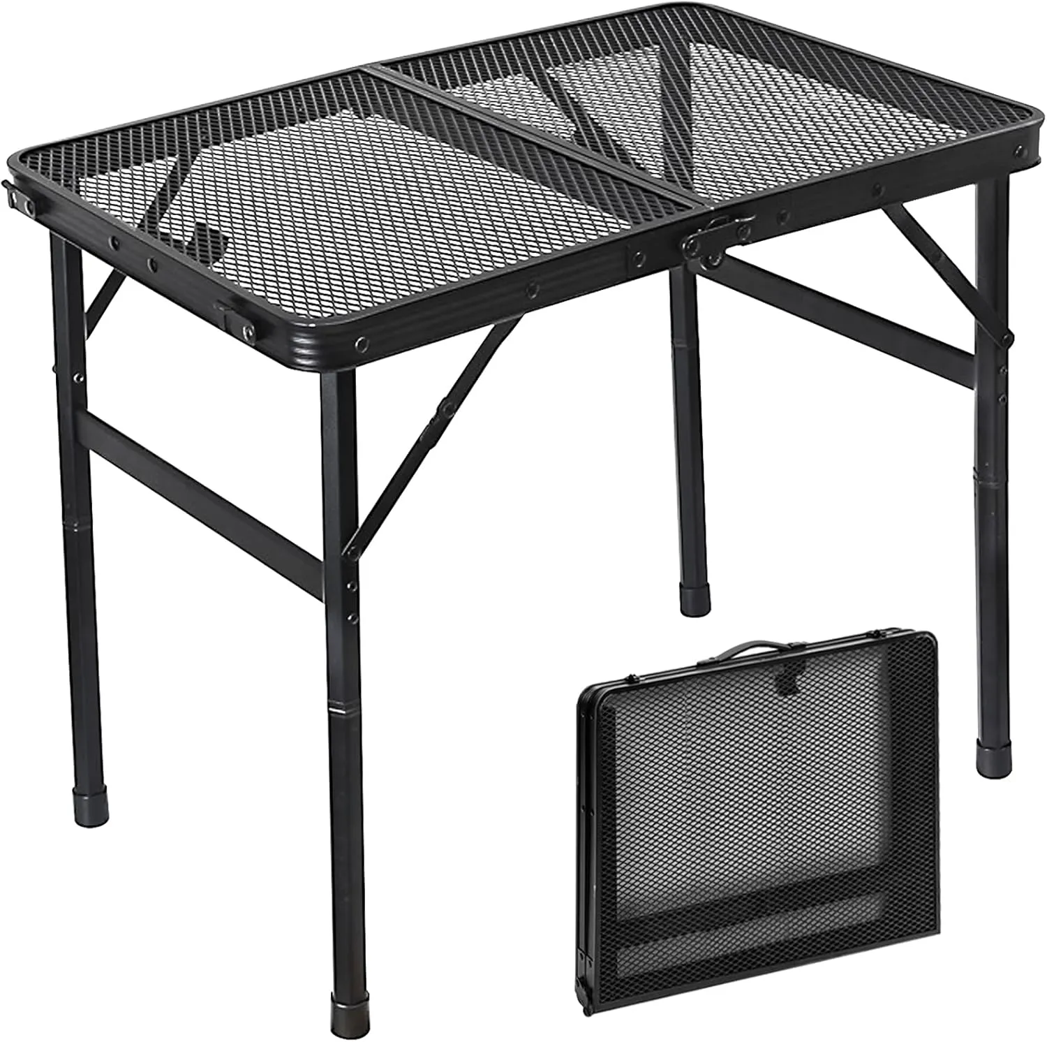 Folding Camping Table, Easy for Storage, 2Ft Compact and Portable Picnic Table for Grill, Outdoor Camping, Garden, Patio, Dining, BBQ, Party, Market