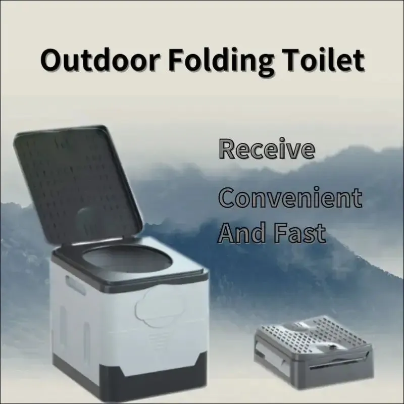 Folding toilet, portable, collapsible, anti-odor storage box, car toilet, adult self-driving travel