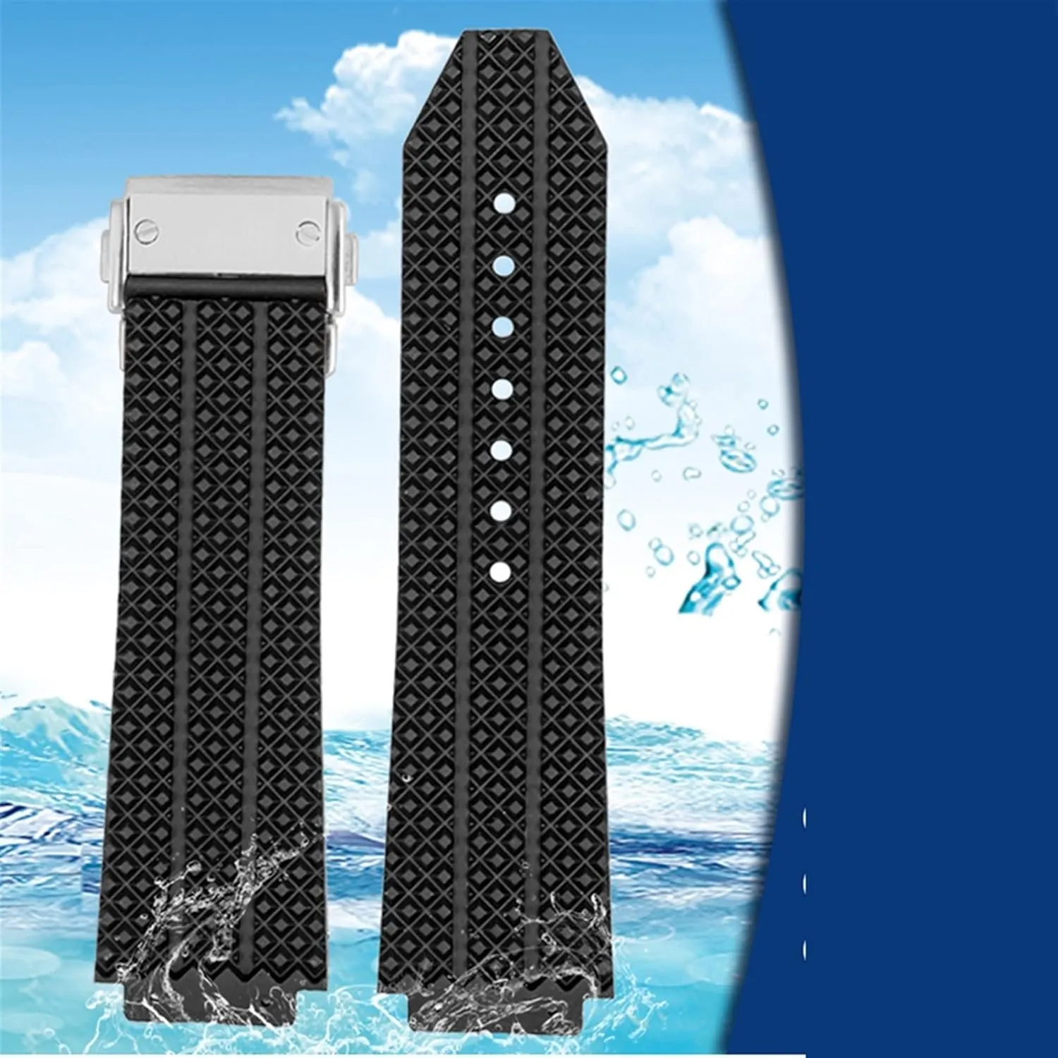 For HUBLOT BIG BANG Silicone Watch Band 26mm*19mm 25mm*17mm Waterproof Watch Strap Watch Rubber Watch Bracelet