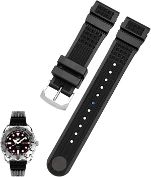 For Seiko SRP601J1 Water ghost canned Watch diving strap waterproof Bracelet men silicone black blue Sport strap 20mm 22mm