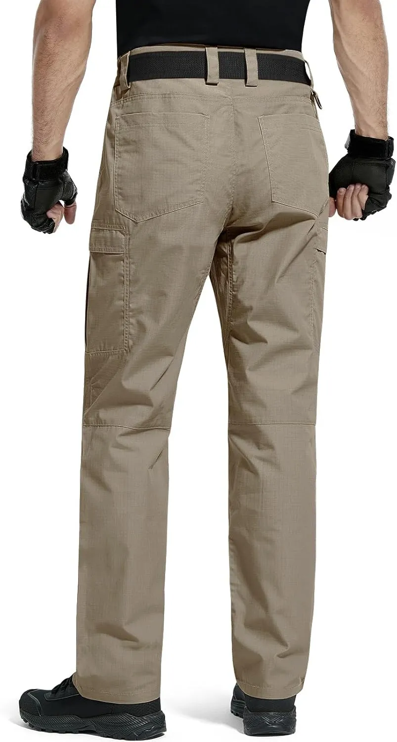FREE SOLDIER Men's Cargo Pants Water Resistant Ripstop Tactical Pants for Men Work Pants Lightweight Outdoor Hiking Pants Men