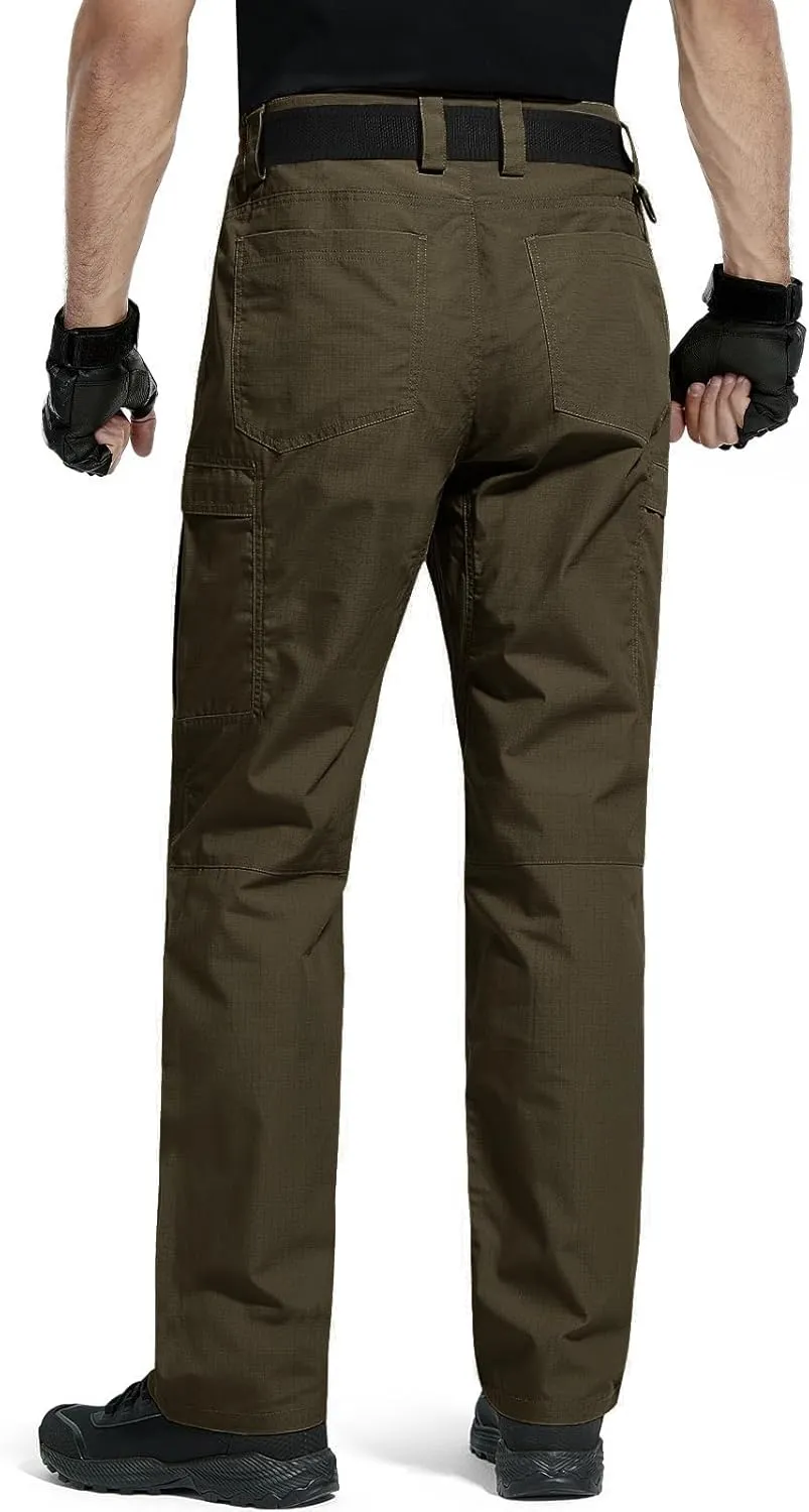 FREE SOLDIER Men's Cargo Pants Water Resistant Ripstop Tactical Pants for Men Work Pants Lightweight Outdoor Hiking Pants Men