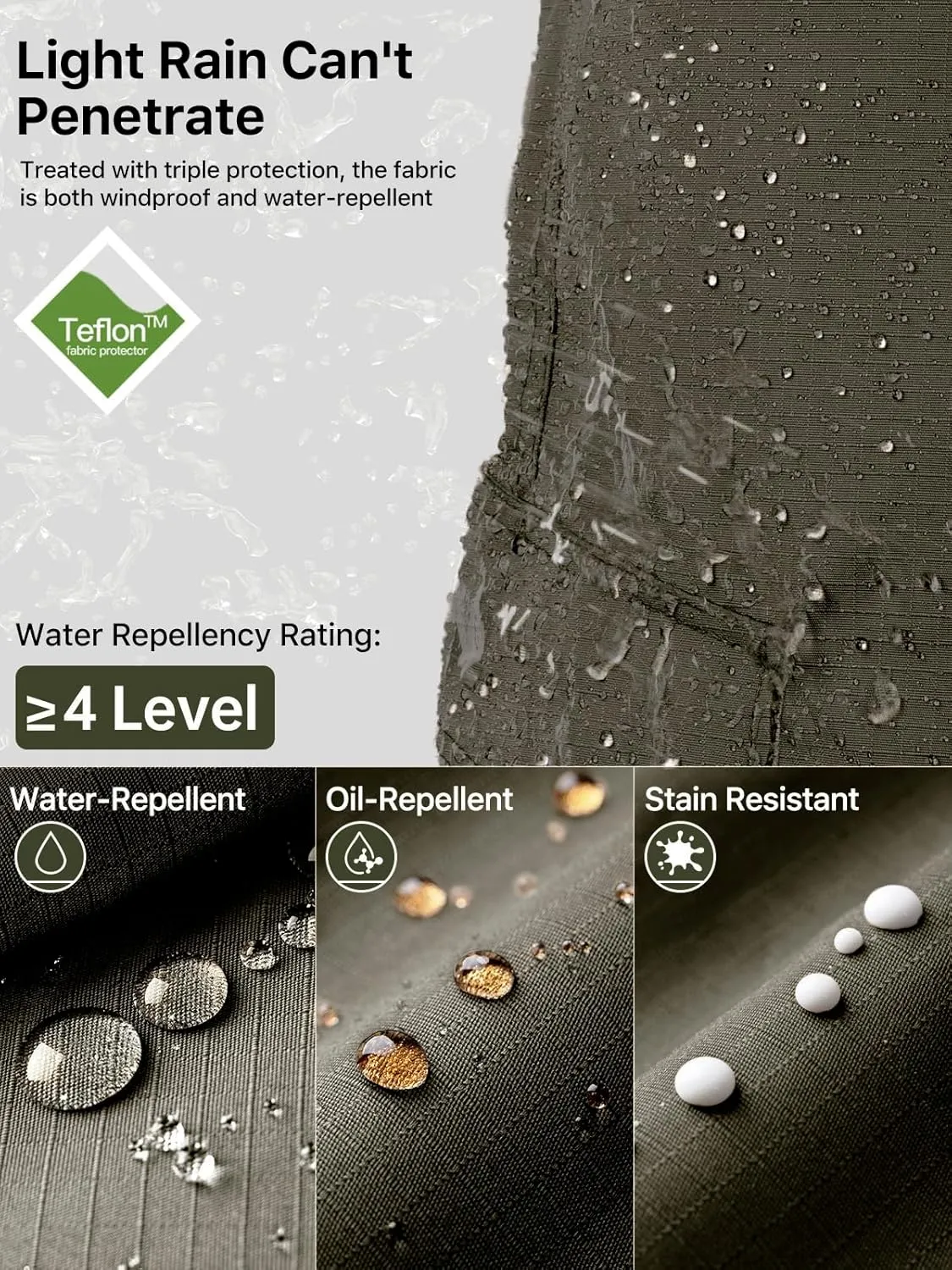 FREE SOLDIER Men's Cargo Pants Water Resistant Ripstop Tactical Pants for Men Work Pants Lightweight Outdoor Hiking Pants Men