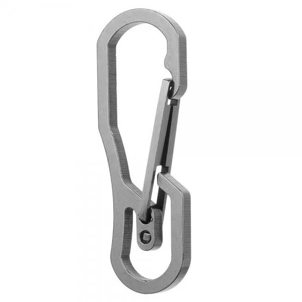 FURA Outdoor Wire-Electrode Cutting 440 Stainless Steel Carabiner Keychain with Keyring Silver