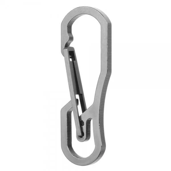 FURA Outdoor Wire-Electrode Cutting 440 Stainless Steel Carabiner Keychain with Keyring Silver