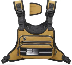 G4Free Tactical Chest Bag for Men, Tactical Quick Access Chest Rig Vest, EDC Chest Pack for Running, Hiking, Cycling