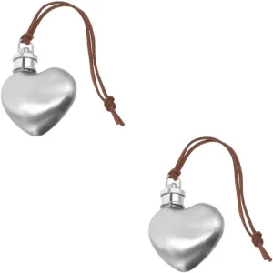GALPADA 2pcs Portable Heart-Shaped Wine Flask Stainless Steel Pocket Liquor Flask Camping Hip Color Gradient Design for Outdoor Activities and Parties